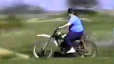 Fat Lady Crashes Dirt Bike